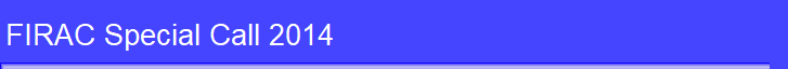 FIRAC Special Call 2014
